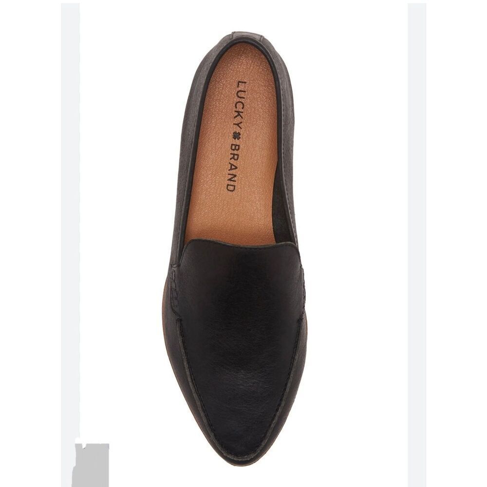 Lucky Brand Bejaz Black Leather Slip-On Loafer